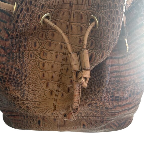 Brahmin Authentic Hobo Handbag - Leather Drawstring Closure - EUC - Brown - Picture 5 of 15